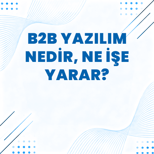 B2B yazılımı nedir, ne işe yarar?